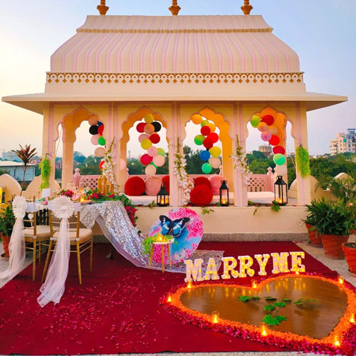 Romantic Wedding Proposal Setup Jaipur